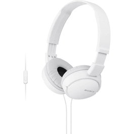 Sony MDR-ZX110APW Auriculares de Diadema con Micrófono, Blanco